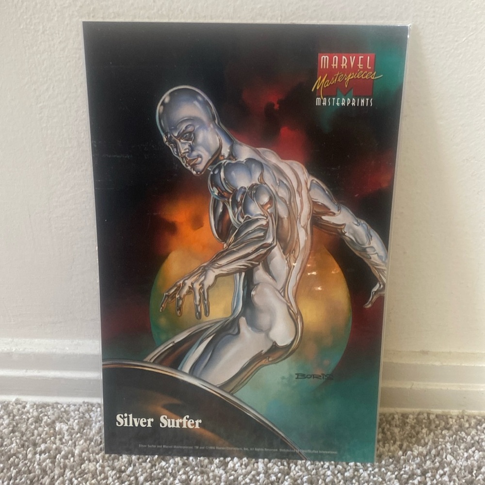 1996 MARVEL MASTERPIECES "SILVER SURFER" OVERSIZED MASTERPRINT